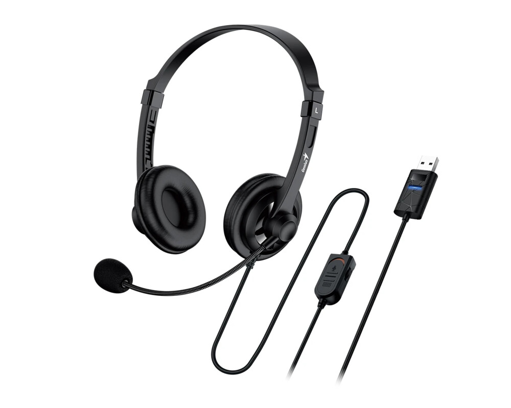 Слушалки Genius с микрофон Headset HS-230U - USB 2