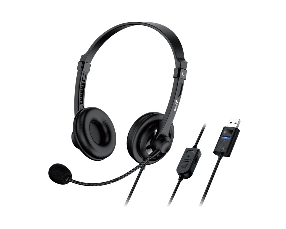 Слушалки Genius с микрофон Headset HS-230U - USB 3