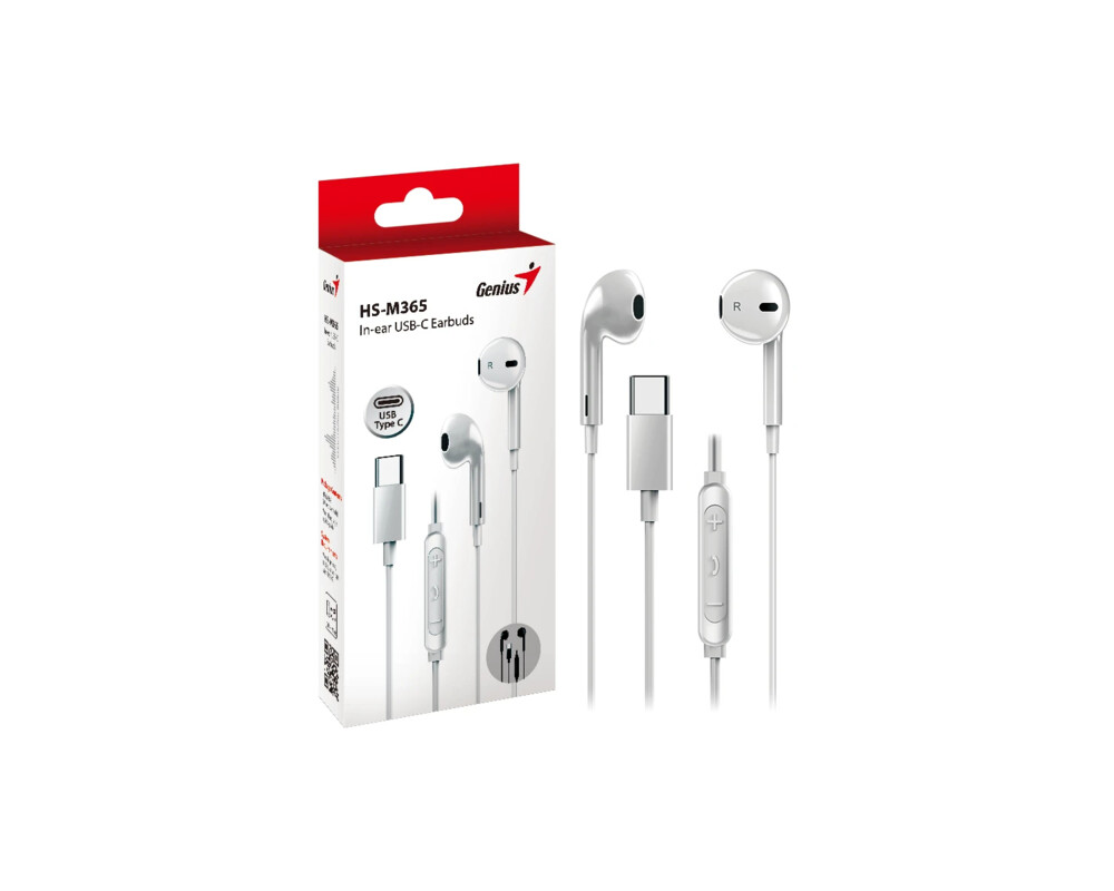 Слушалки Genius тапи In-ear Earbuds HS-M365 - USB-C 2
