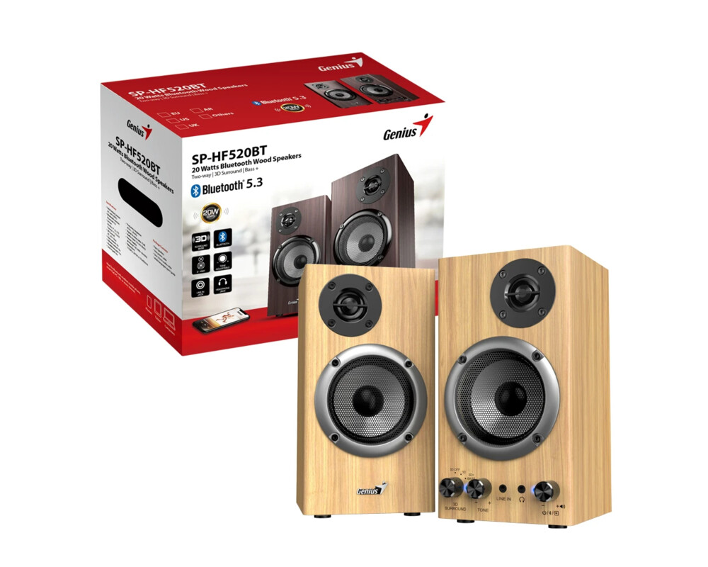 Тонколони Genius Speakers 2.0 - SP-HF520BT - 20W RMS 3