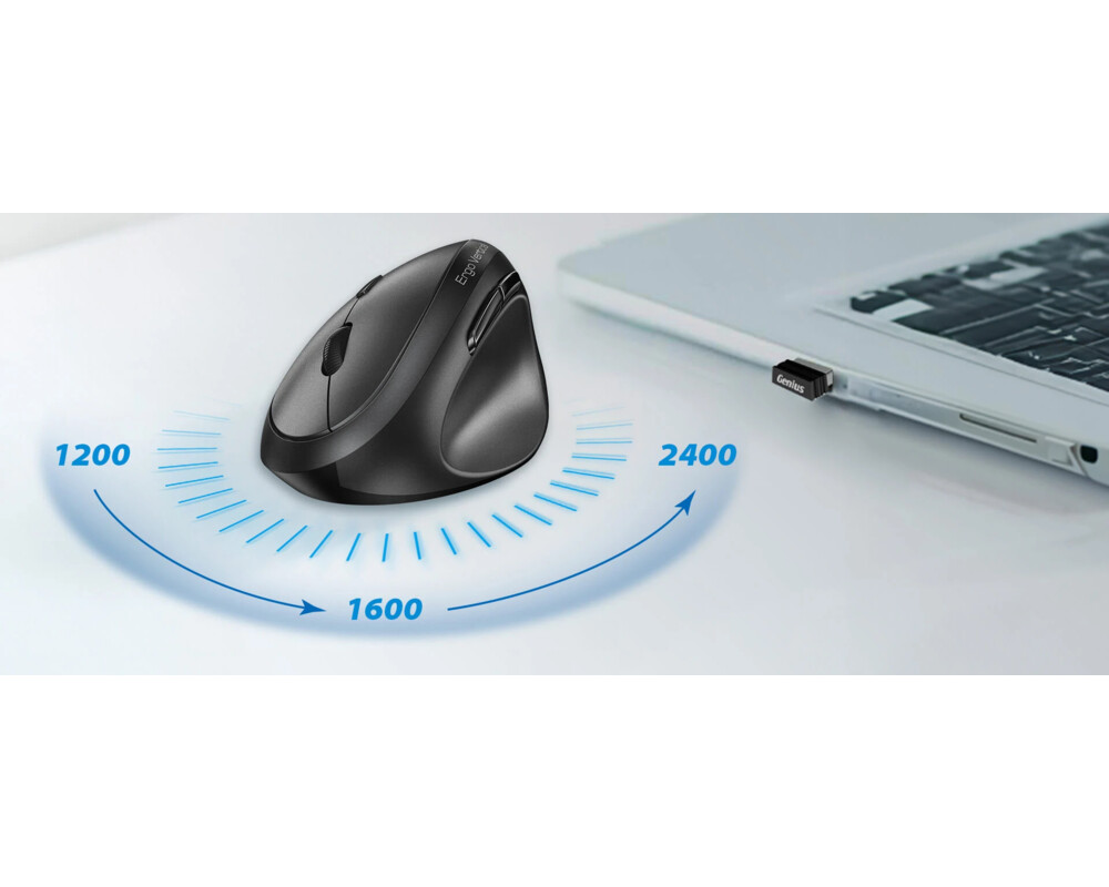 Мишка Genius вертикална безжична мишка Vertical Mouse wireless Ergo 8350S - Silent 6