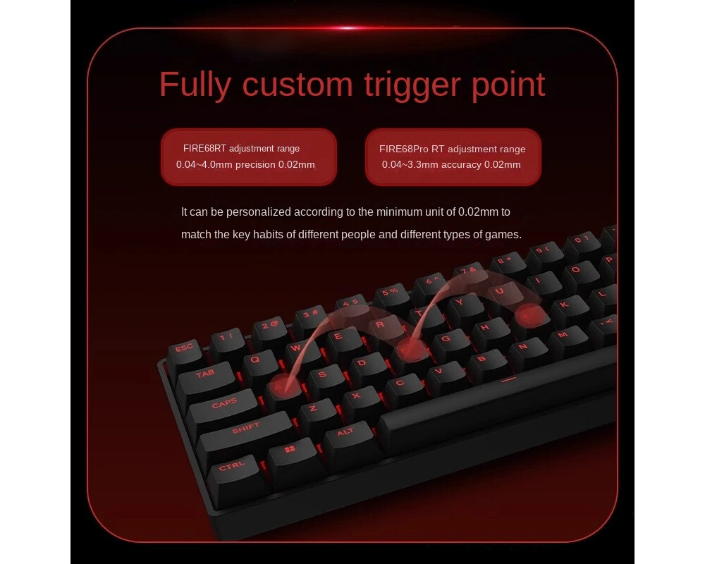 Клавиатура Madlions професионална геймърска механична клавиатура Professional Gaming Mechanical Keyboard FIRE 68 RGB - 8K 8