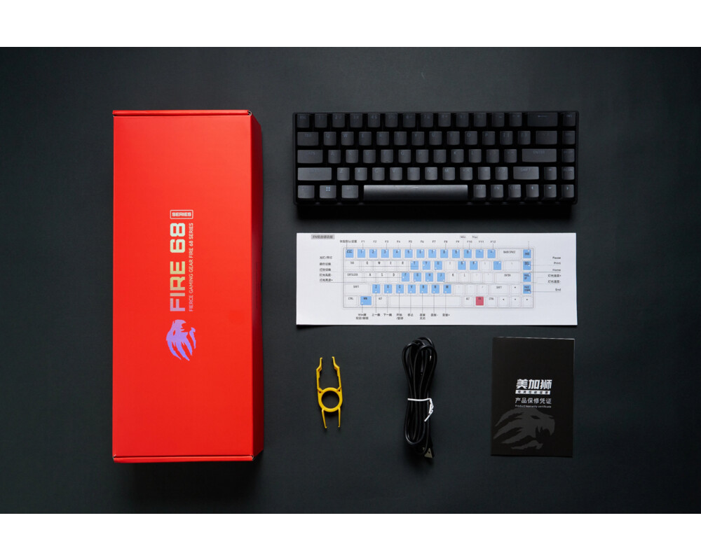 Клавиатура Madlions професионална геймърска механична клавиатура Professional Gaming Mechanical Keyboard FIRE 68 RGB - 8K 7
