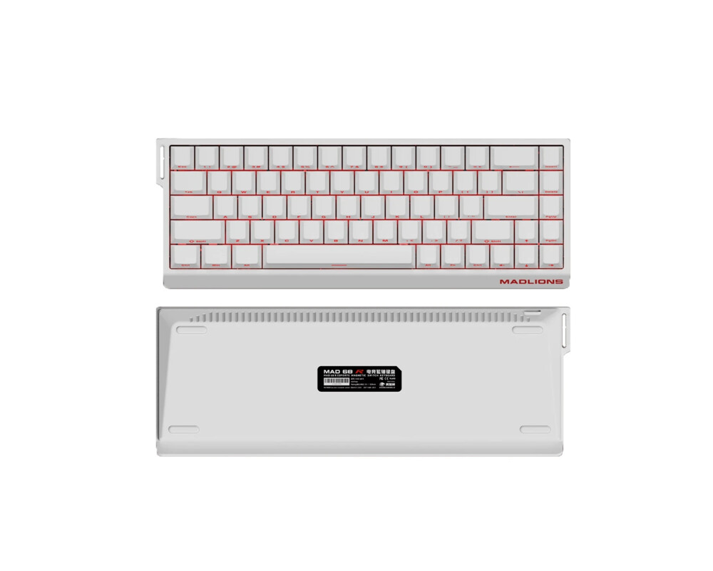 Клавиатура Madlions професионална геймърска механична клавиатура Professional Gaming Mechanical Keyboard MAD 68 R White- 8K 2