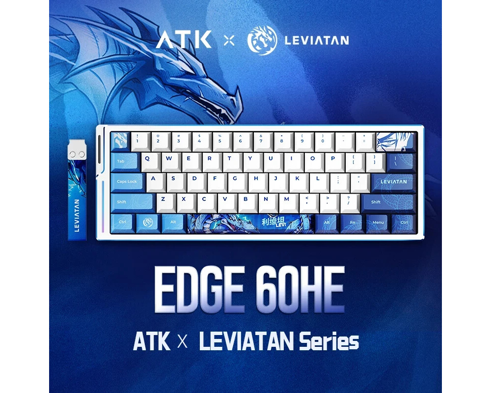 Клавиатура ATK професионална геймърска механична клавиатура Professional Gaming Mechanical Keyboard EDGE 60 HE Master Leviatan - 8K 3