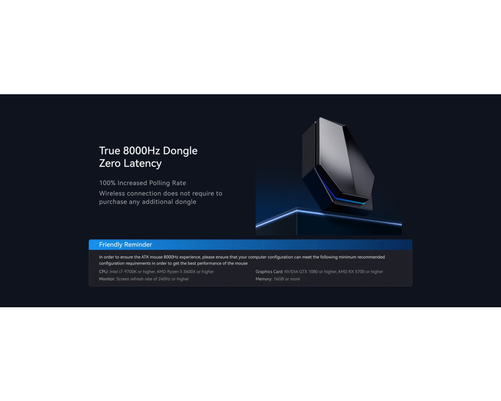 Мишка ATK професионална Wireless Gaming Mouse F1 EXTREME LEVIATAN - 8K 5