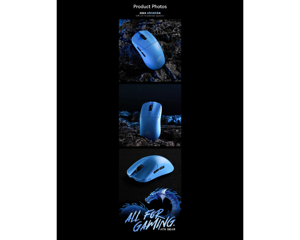 Мишка ATK професионална Wireless Gaming Mouse F1 EXTREME LEVIATAN - 8K 10
