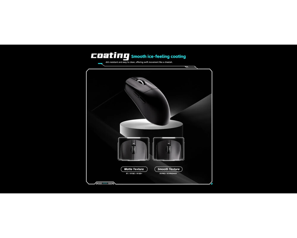 Мишка VXE професионална Wireless Gaming Mouse Dragonfly R1 SE+ - Huano Blue Glow V2 9