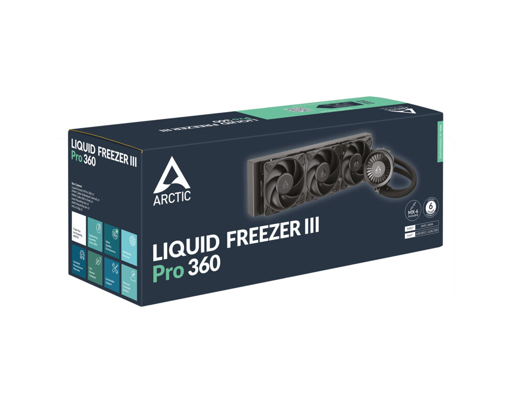 Охладител за процесор Arctic Liquid Freezer III Pro 360 Black 6