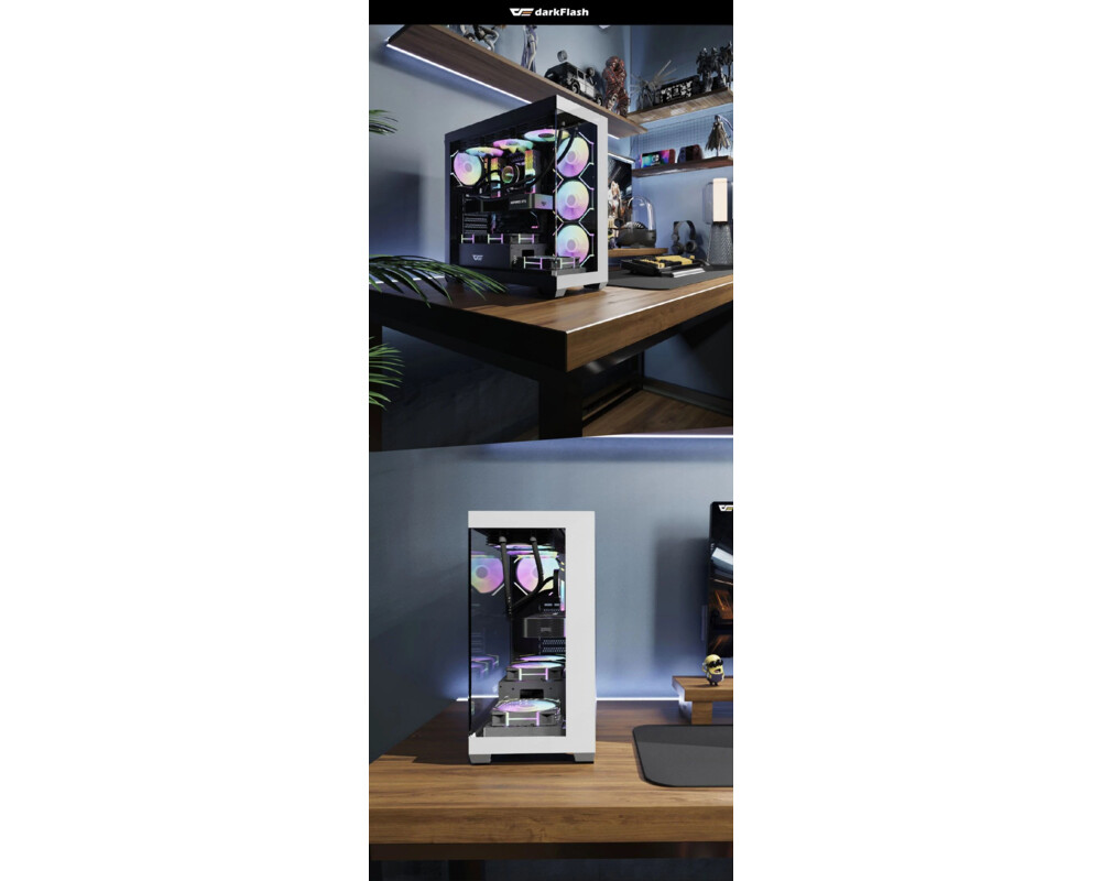 Кутия Darkflash ATX - DS900 White - USB-C 10