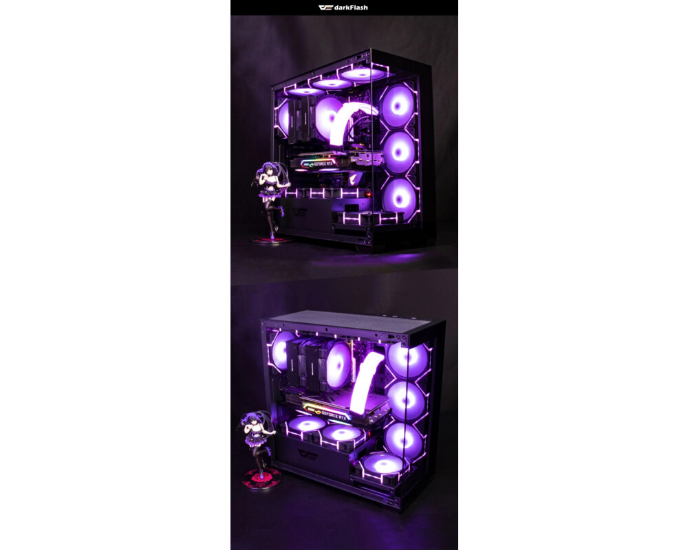 Кутия Darkflash ATX - DS900 Black - USB-C 11