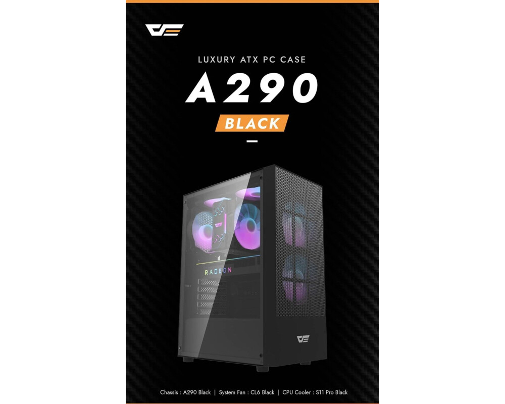 Кутия Darkflash ATX - A290 Black - 3 x 120 mm... 9