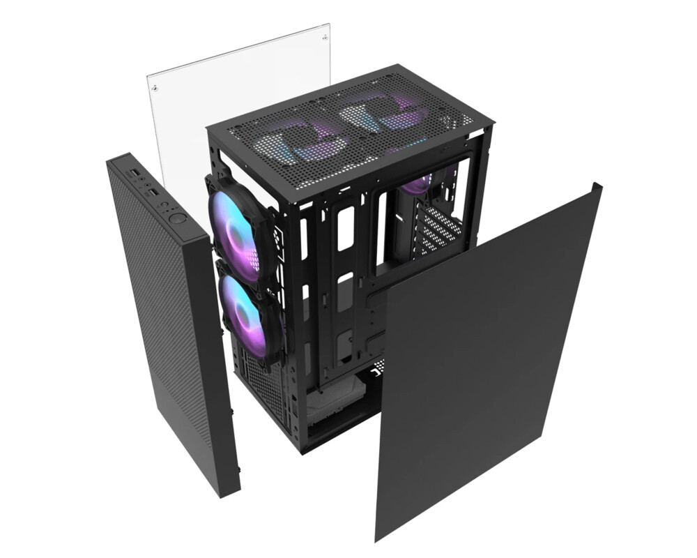 Кутия Darkflash ATX - A290 Black - 3 x 120 mm... 4
