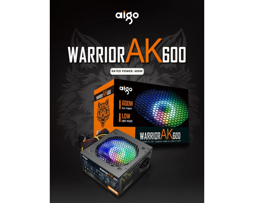 Захранване Aigo 600W - Warrior AK600 RGB 6