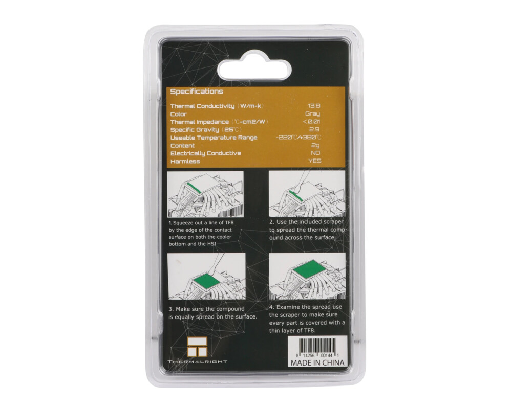 Термо паста Thermalright - TF8 2g - 13.8 W/mK 4