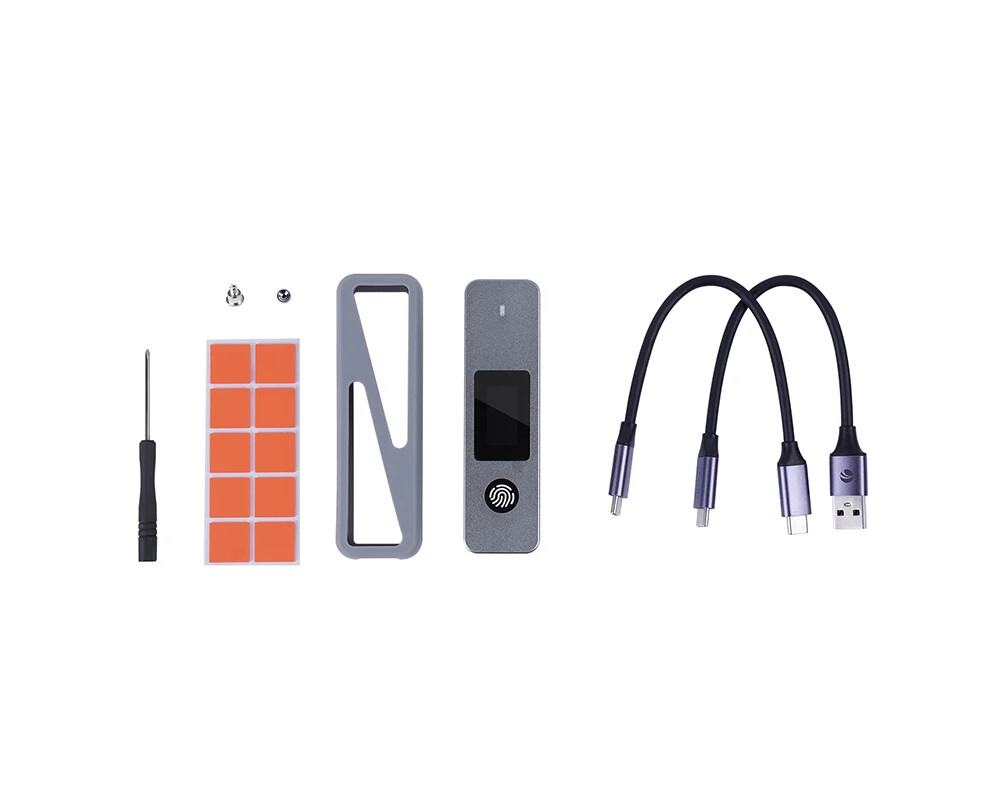 Аксесоар за съхранение VCom външна кутия за диск Storage - Case - M.2 NVMe/SATA M/B key - USB-C/A Gen.2 10Gbps 4