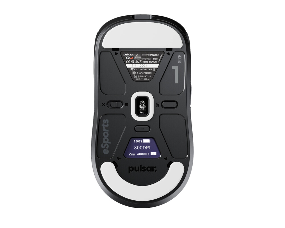Мишка Pulsar професионална Wireless Gaming Mouse X2 v3 eS Size1 Black 8K 2