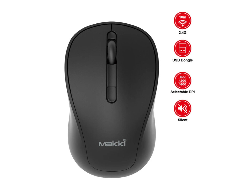 Мишка Makki безжична мишка Wireless Mouse MAKKI-MSX-2408 - Silent 6