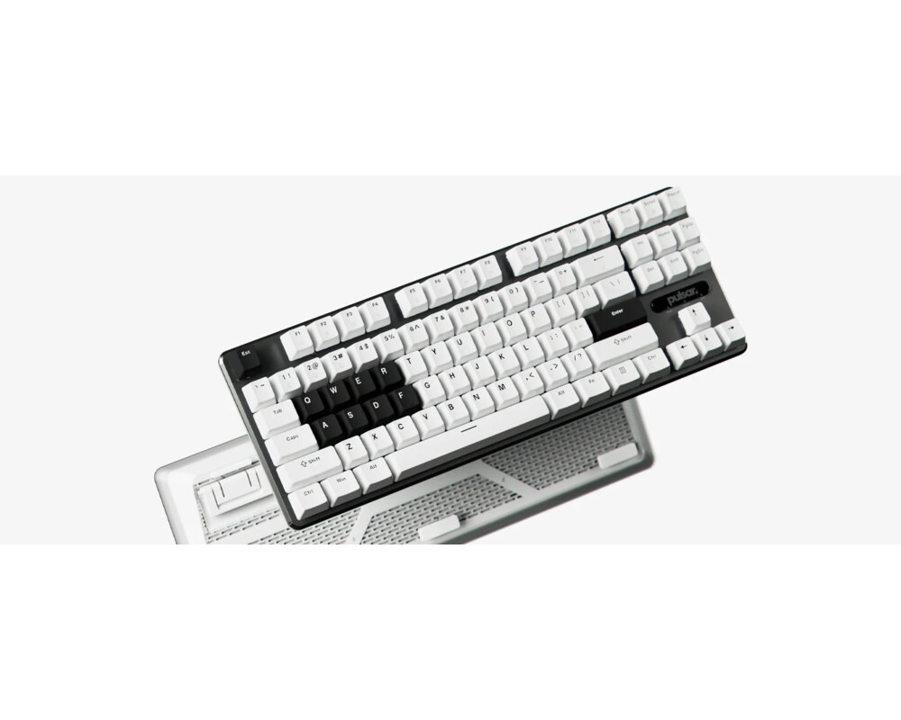 Клавиатура Pulsar професионална геймърска механична клавиатура Professional Gaming Mechanical Keyboard PCMK 2 HE TKL ANSI White - 8K 5