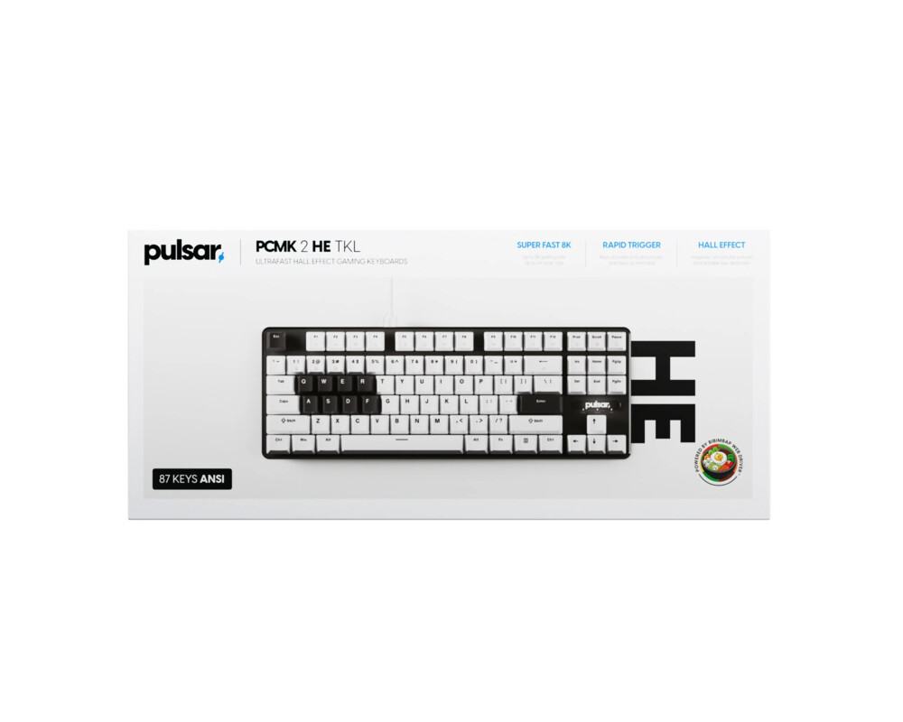 Клавиатура Pulsar професионална геймърска механична клавиатура Professional Gaming Mechanical Keyboard PCMK 2 HE TKL ANSI White - 8K 14