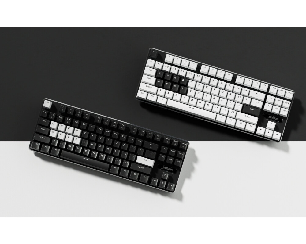 Клавиатура Pulsar професионална геймърска механична клавиатура Professional Gaming Mechanical Keyboard PCMK 2 HE TKL ANSI White - 8K 12