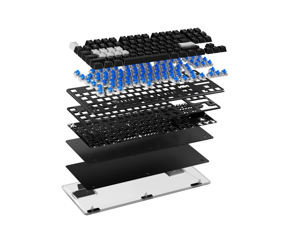 Клавиатура Pulsar професионална геймърска механична клавиатура Professional Gaming Mechanical Keyboard PCMK 2 HE TKL ANSI Black - 8K 6