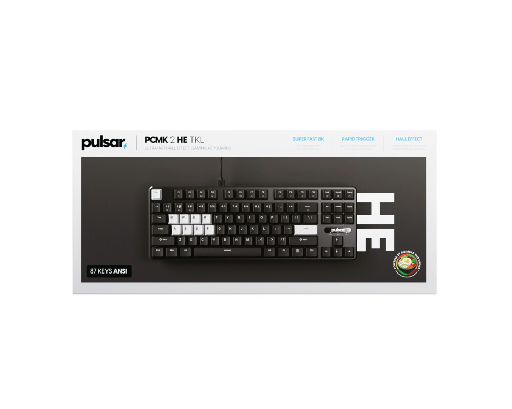 Клавиатура Pulsar професионална геймърска механична клавиатура Professional Gaming Mechanical Keyboard PCMK 2 HE TKL ANSI Black - 8K 8