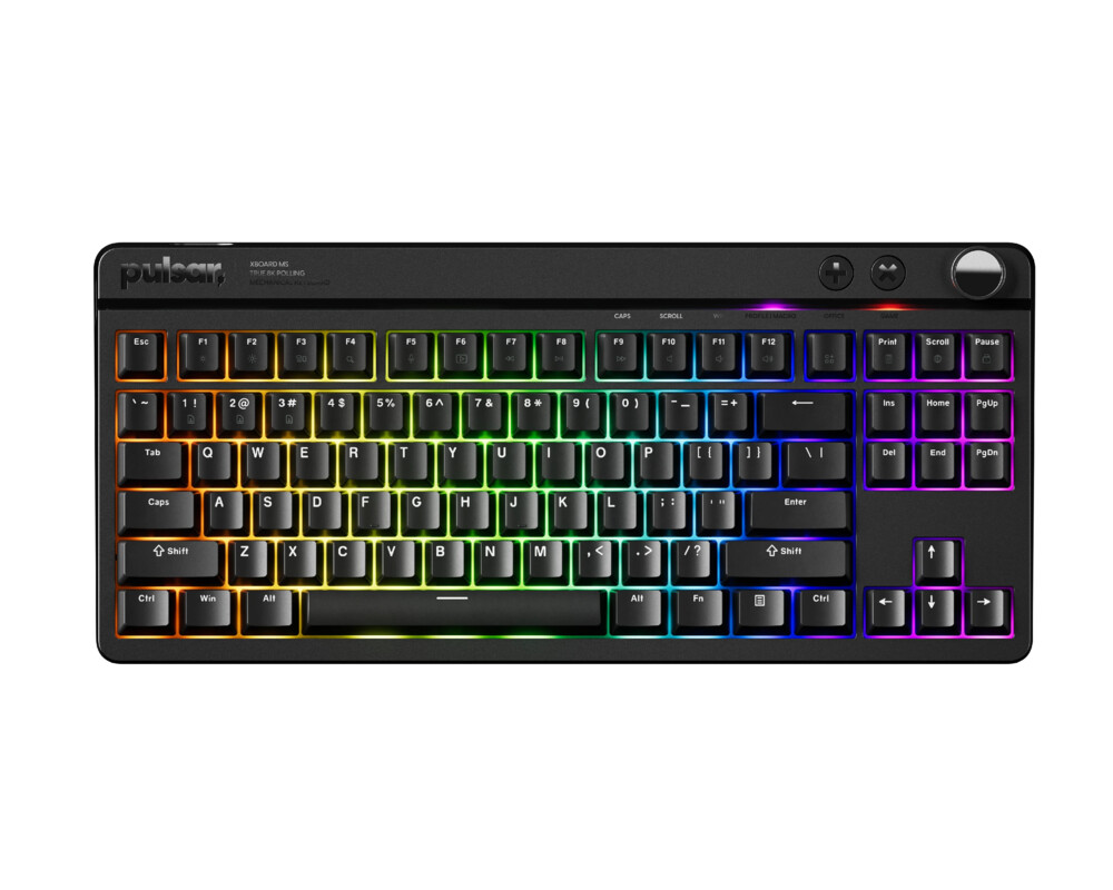 Клавиатура Pulsar професионална геймърска механична клавиатура Professional Gaming Mechanical Keyboard Xboard MS TKL ANSI Black - 8K