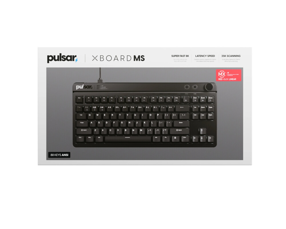 Клавиатура Pulsar професионална геймърска механична клавиатура Professional Gaming Mechanical Keyboard Xboard MS TKL ANSI Black - 8K 15