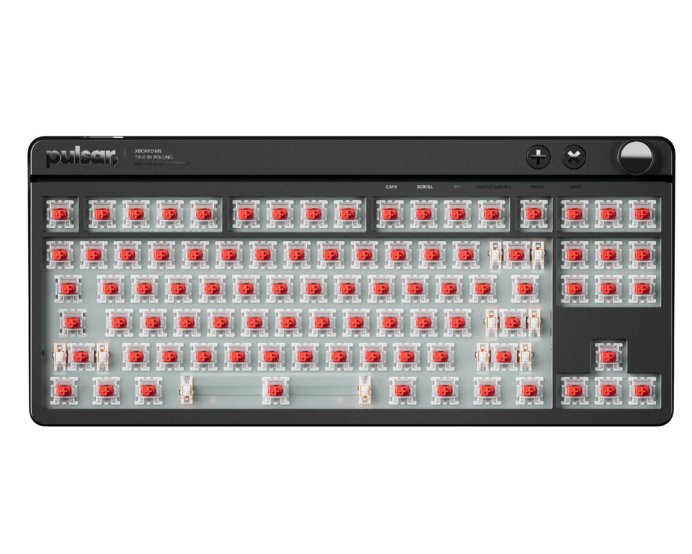 Клавиатура Pulsar професионална геймърска механична клавиатура Professional Gaming Mechanical Keyboard Xboard MS TKL ANSI Black - 8K 7