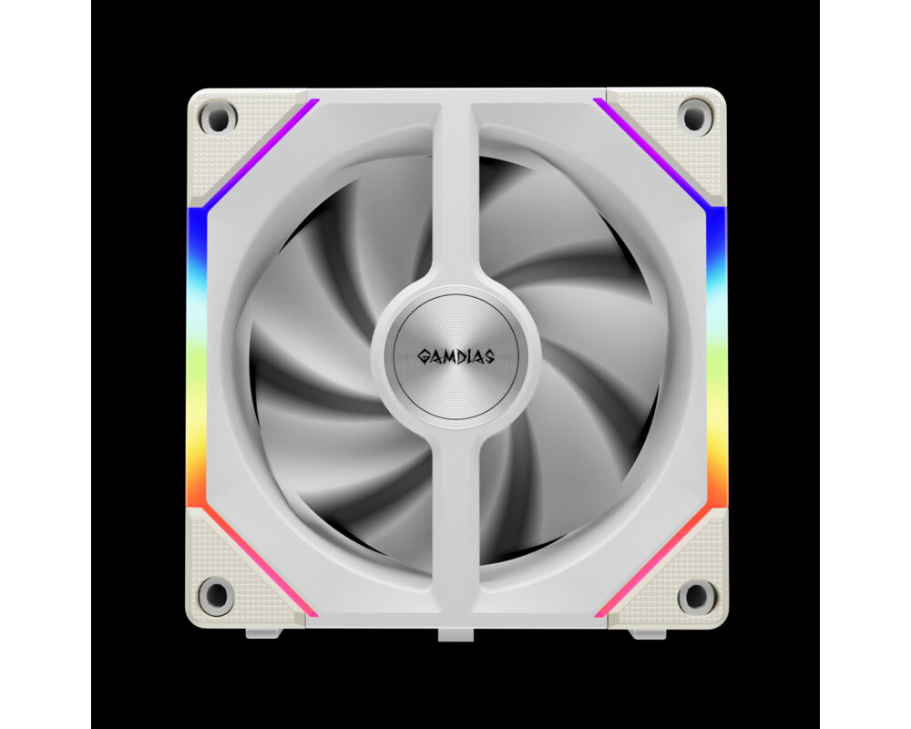 Вентилатор Gamdias Комплект вентилатори Pack 3-in-1 3x120mm - AEOLUS P2-1203 White 5
