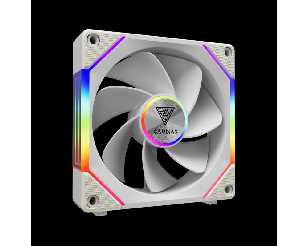 Вентилатор Gamdias Комплект вентилатори Pack 3-in-1 3x120mm - AEOLUS P2-1203 White 7