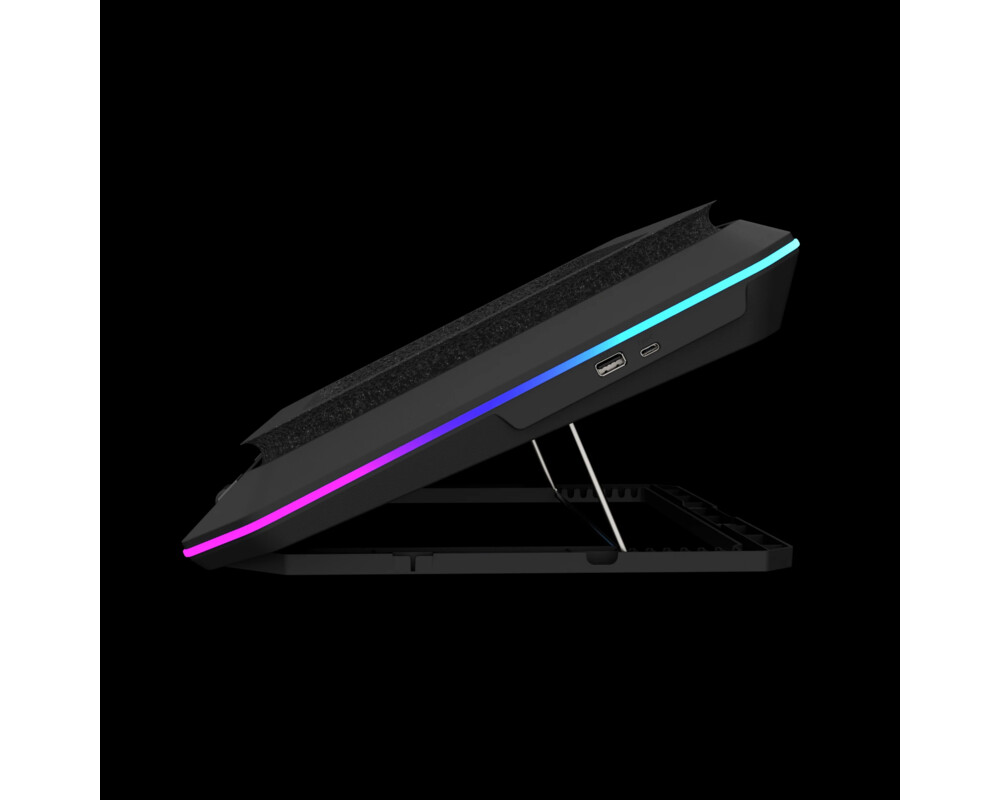 Охлаждаща подложка Gamdias Gaming 19" - AETHER P1 - USB-C/A Hub 5