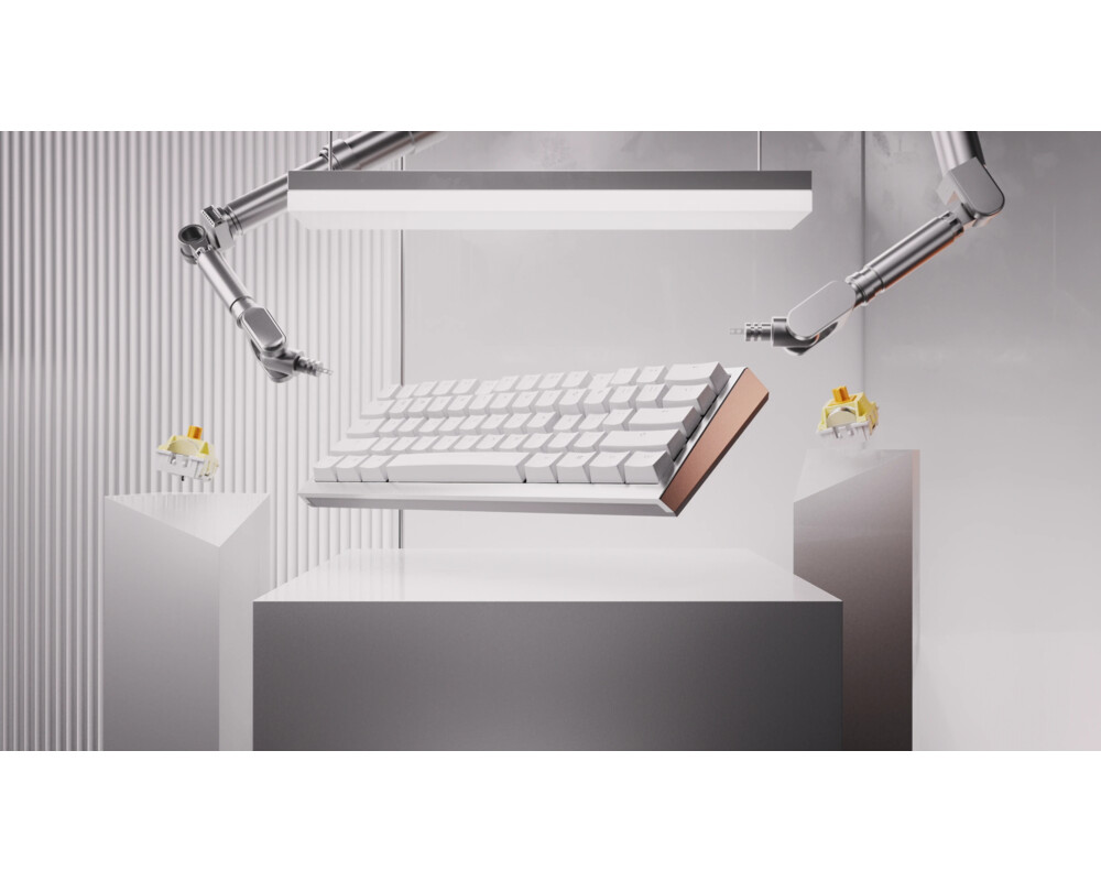 Клавиатура Ducky професионална геймърска механична клавиатура Professional Gaming Mechanical Keyboard One X Wireless White - Ducky AI Switches [Linear] 14