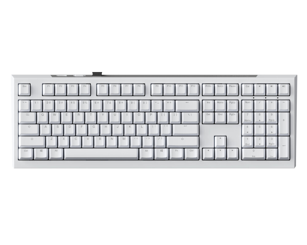 Клавиатура Ducky професионална геймърска механична клавиатура Professional Gaming Mechanical Keyboard One X Wireless White - Ducky AI Switches [Linear] 6