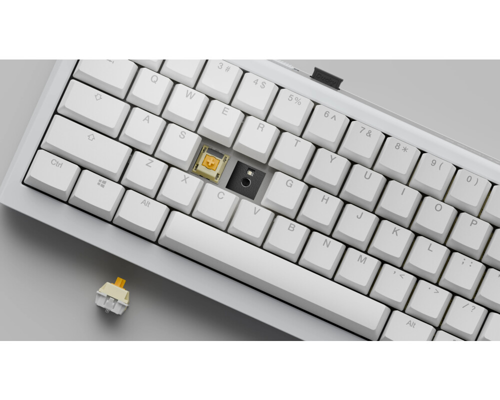 Клавиатура Ducky професионална геймърска механична клавиатура Professional Gaming Mechanical Keyboard One X Mini Wireless White - Ducky AI Switches [Linear] 8