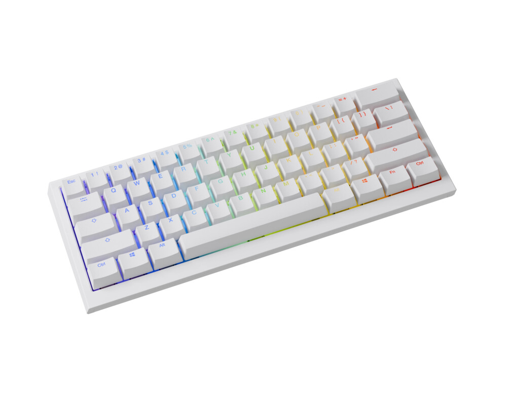 Клавиатура Ducky професионална геймърска механична клавиатура Professional Gaming Mechanical Keyboard One X Mini Wireless White - Ducky AI Switches [Linear] 2