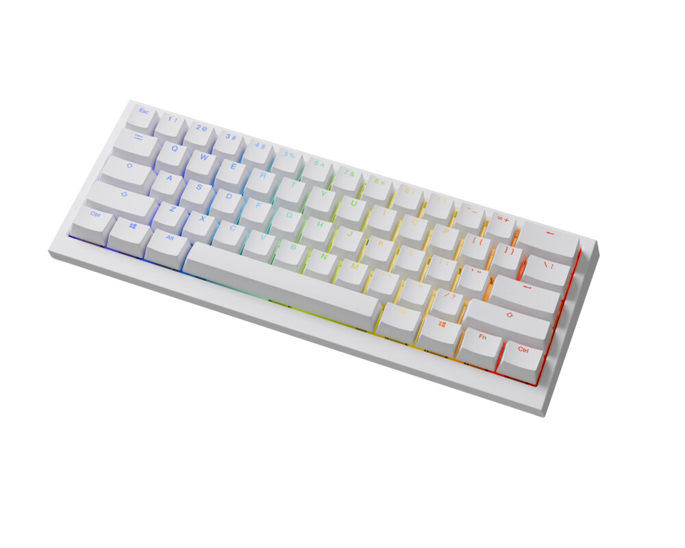 Клавиатура Ducky професионална геймърска механична клавиатура Professional Gaming Mechanical Keyboard One X Mini Wireless White - Ducky AI Switches [Linear] 3
