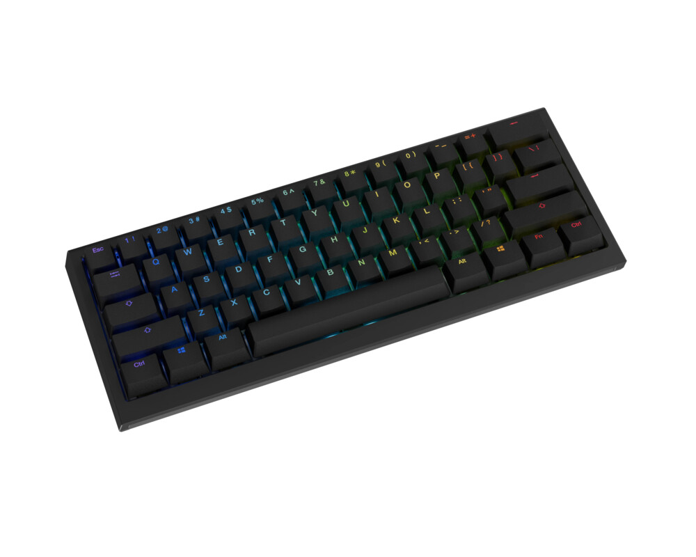Клавиатура Ducky професионална геймърска механична клавиатура Professional Gaming Mechanical Keyboard One X Mini Wireless Black - Ducky AI Switches [Linear] 2