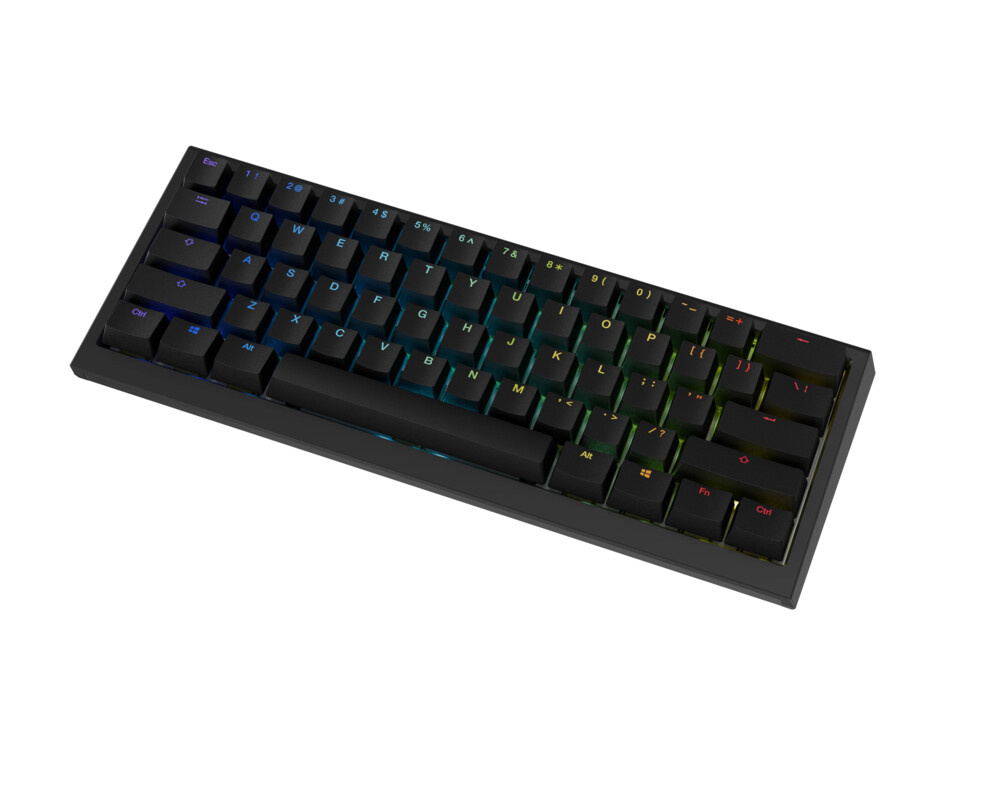 Клавиатура Ducky професионална геймърска механична клавиатура Professional Gaming Mechanical Keyboard One X Mini Wireless Black - Ducky AI Switches [Linear] 3