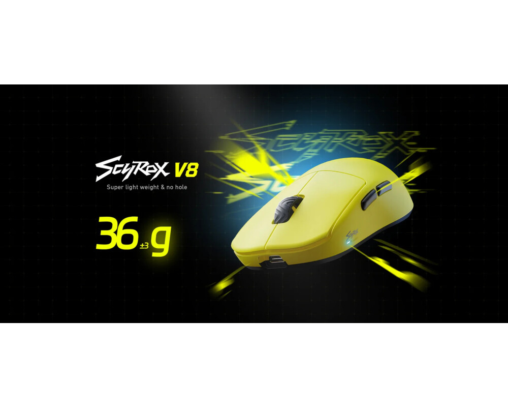 Мишка Scyrox професионална V8 Yellow - Wireles... 15