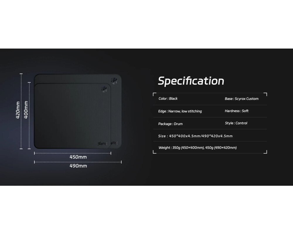 Пад за мишка Scyrox професионален Sosu XL - 490 x 420... 13