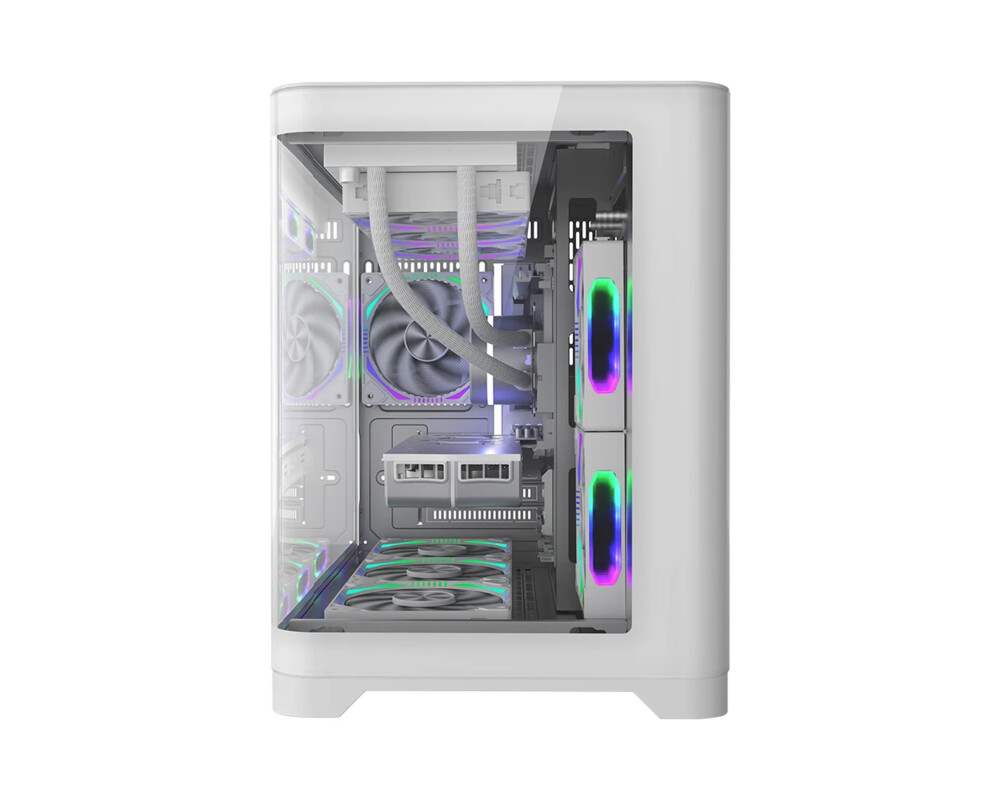 Кутия 1stPlayer mATX - UV6 White 3