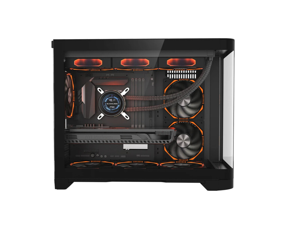 Кутия 1stPlayer mATX - UV6 Black 5