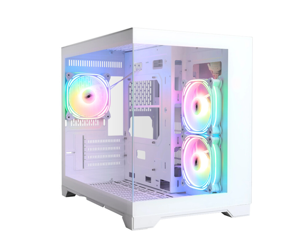 Кутия 1stPlayer mATX - MV6-TP White - 3 fans i... 2
