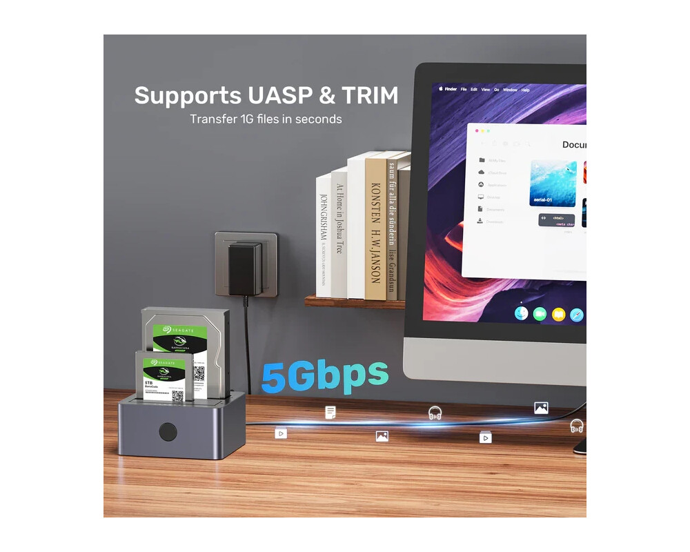 Аксесоар за съхранение Unitek докинг станция Storage - HDD Dock... 10