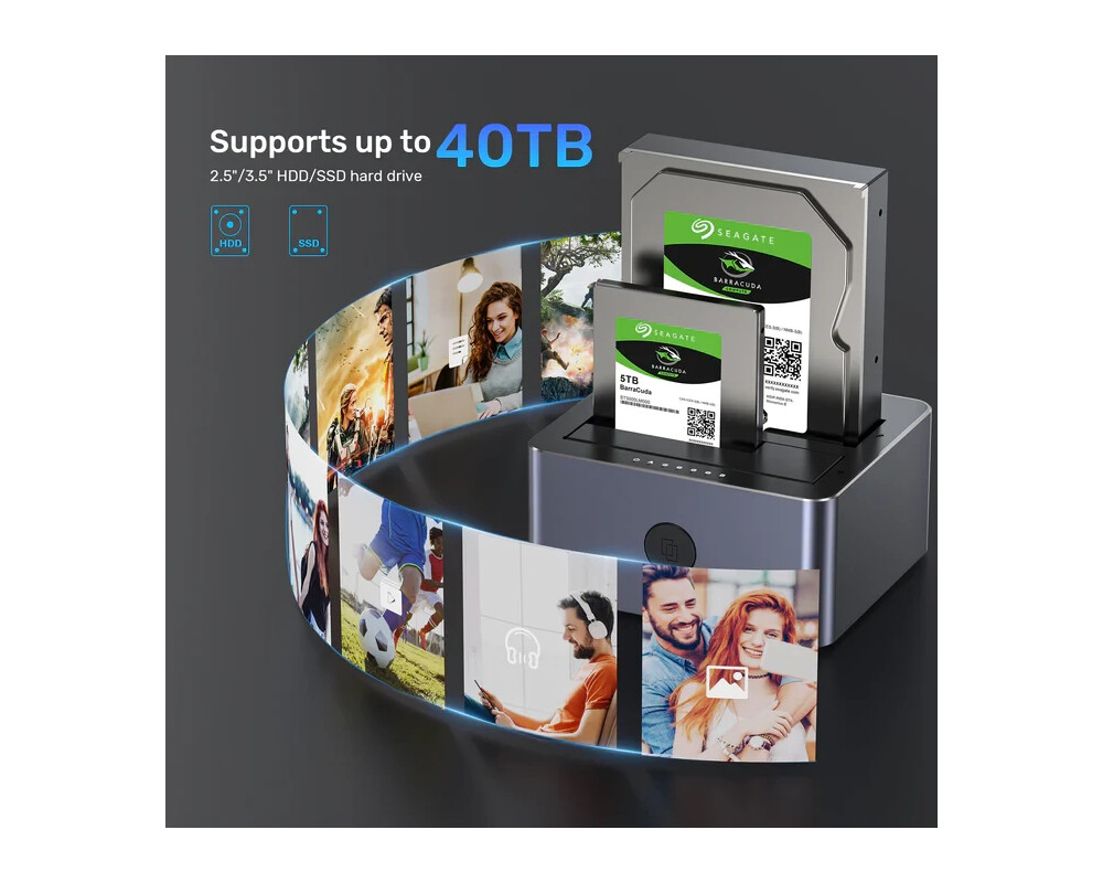 Аксесоар за съхранение Unitek докинг станция Storage - HDD Dock... 7