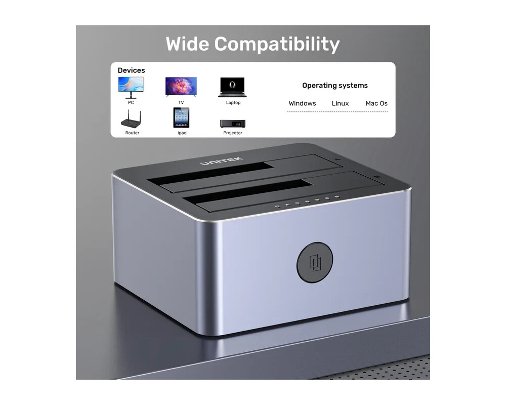 Аксесоар за съхранение Unitek докинг станция Storage - HDD Dock... 16