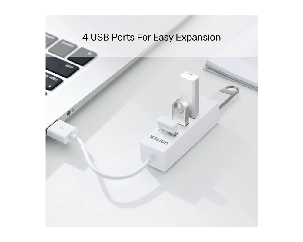 USB хъб Unitek USB 2.0 HUB 4 port White - Y-2146 4