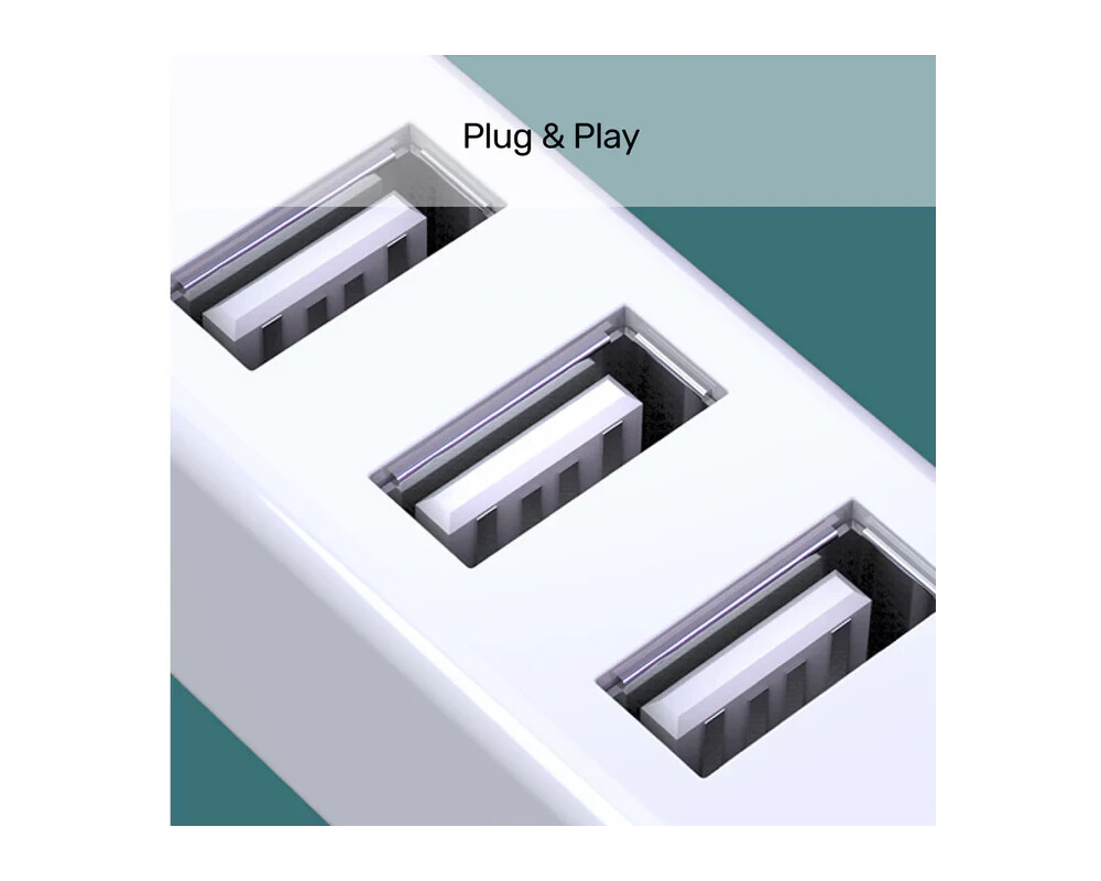 USB хъб Unitek USB 2.0 HUB 4 port White - Y-2146 5